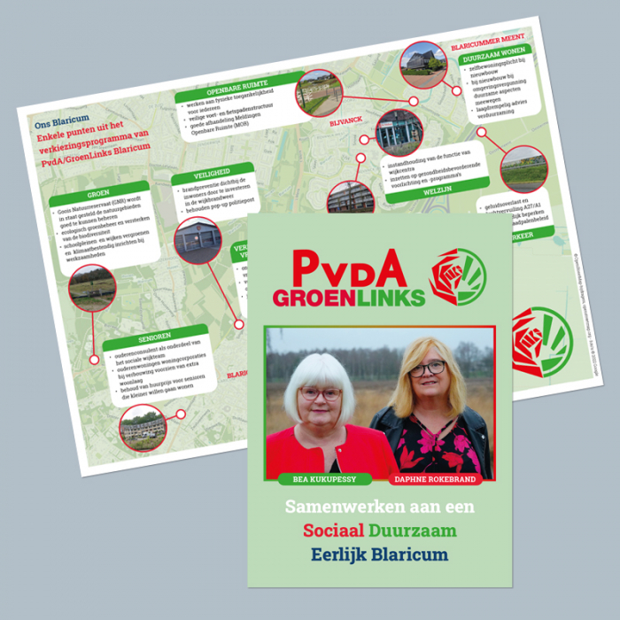 PVDA/Groenlinks leaflet verkiezingsprogramma '22